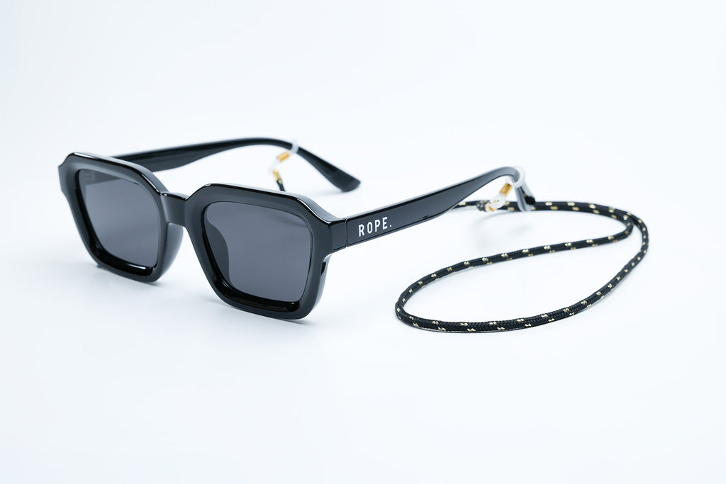 Rope Lead - Black/Gold